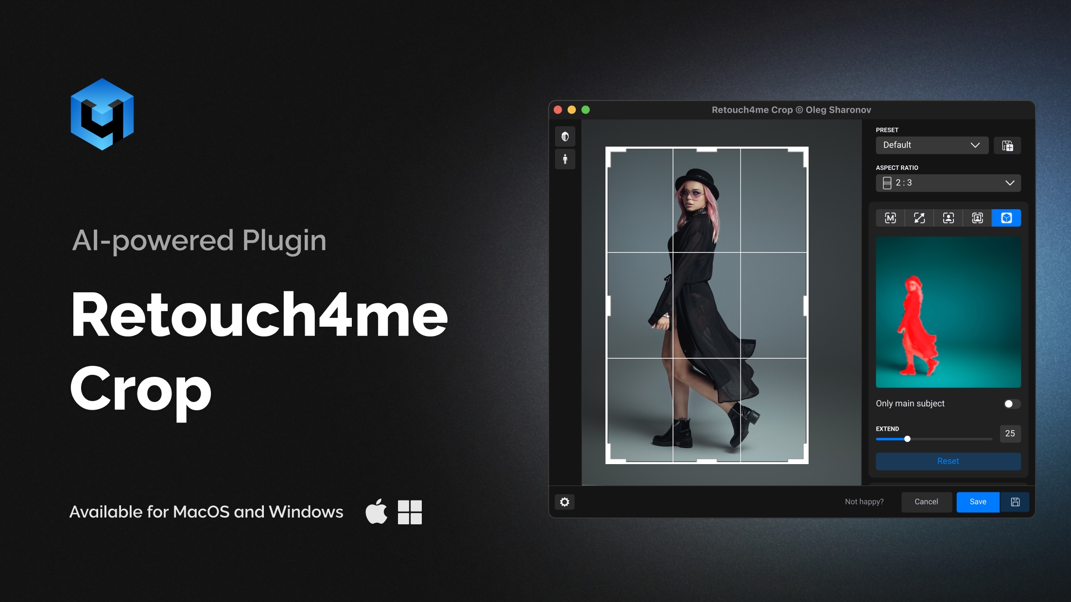 Retouch4me Crop — vista previa de video